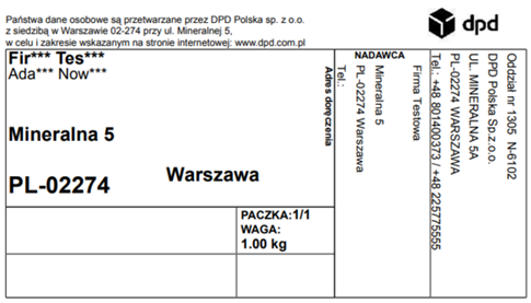 nowy wygląd etykiety paczkowej w DPD